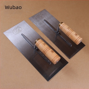 Špatula za mort s drvenom drškom i bakrenim prstenom, željezna pločica, držač za mort