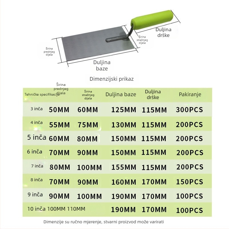 Špachtla za kit – pločasti tip – Ye Lao San