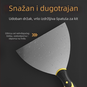 Nerđajući čelični scraper za čišćenje žbuke i popunjavanje spojeva na zidovima, alat za žbukanje