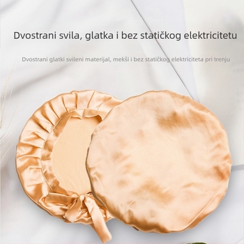 Satenska noćna kapa za kosu, prilagodljiva, marka Jia Yunda Silk, neto težina 27