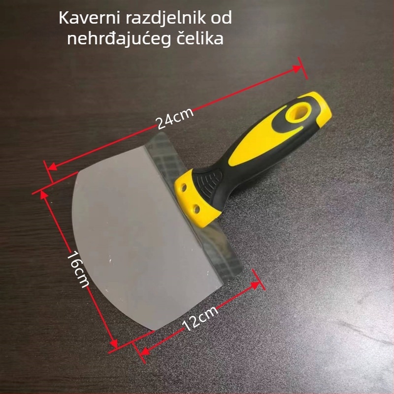 Špatula za malter od nehrđajućeg čelika s kapom u obliku ventilatora i lukom špatule za žbukanje