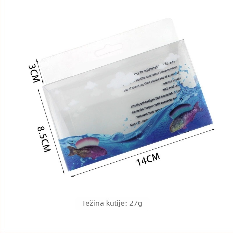 Četkica za šminkanje morska sirena, sintetička vlakna, plastična drška, PVC kutija, jedan set