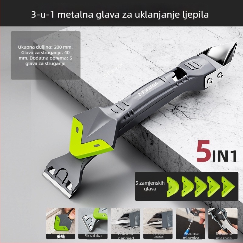 Višenamjenski scraper za brtvljenje i ljepilo s rubnom oštricom – uklanjanje ljepila, čišćenje i završavanje fuge