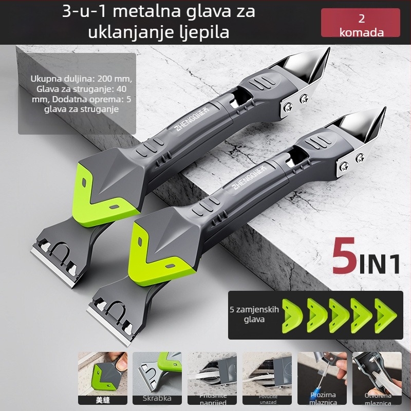 Višenamjenski scraper za brtvljenje i ljepilo s rubnom oštricom – uklanjanje ljepila, čišćenje i završavanje fuge