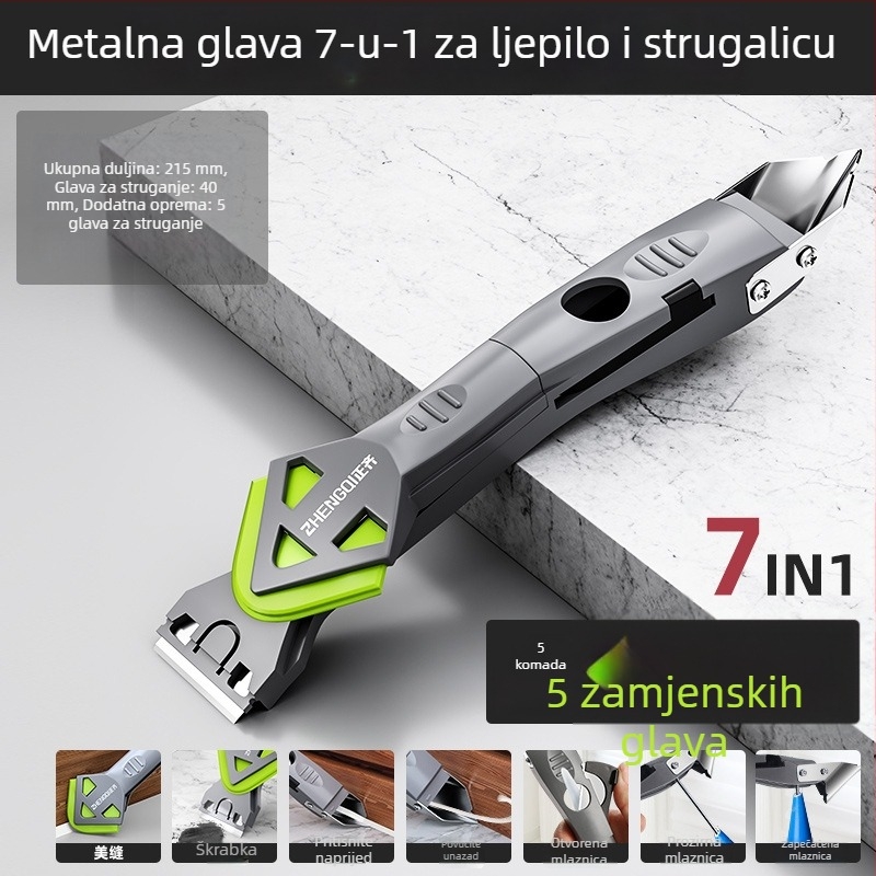 Višenamjenski scraper za brtvljenje i ljepilo s rubnom oštricom – uklanjanje ljepila, čišćenje i završavanje fuge