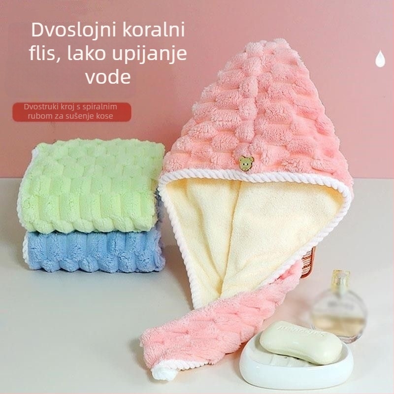 Šešir za sušenje kose, dvostruko slojevit, debeli, upija vlagu i brzo suši, težina više od 200 g.