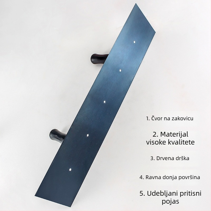 Dvoručna lopatica za žbukanje s manganovim čeličnim osnovnim pločom za graditeljstvo