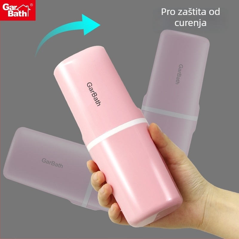 Putni set čašice za ispiranje usta s prozirnim dijelom za četkicu i kutijom za pastu, ABS, 12 komada u pakiranju, mogućnost prilagodbe logotipa