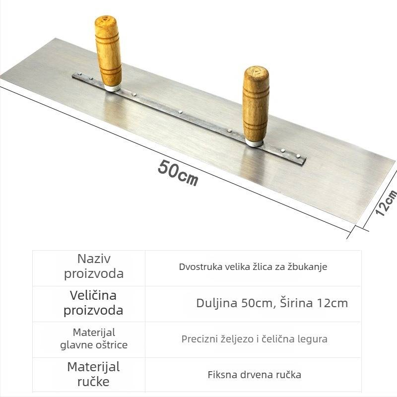 Dvostruki držač plosnatog glett špatule za gletanje, debljina noža 0,5 mm, serija plosnatih noževa