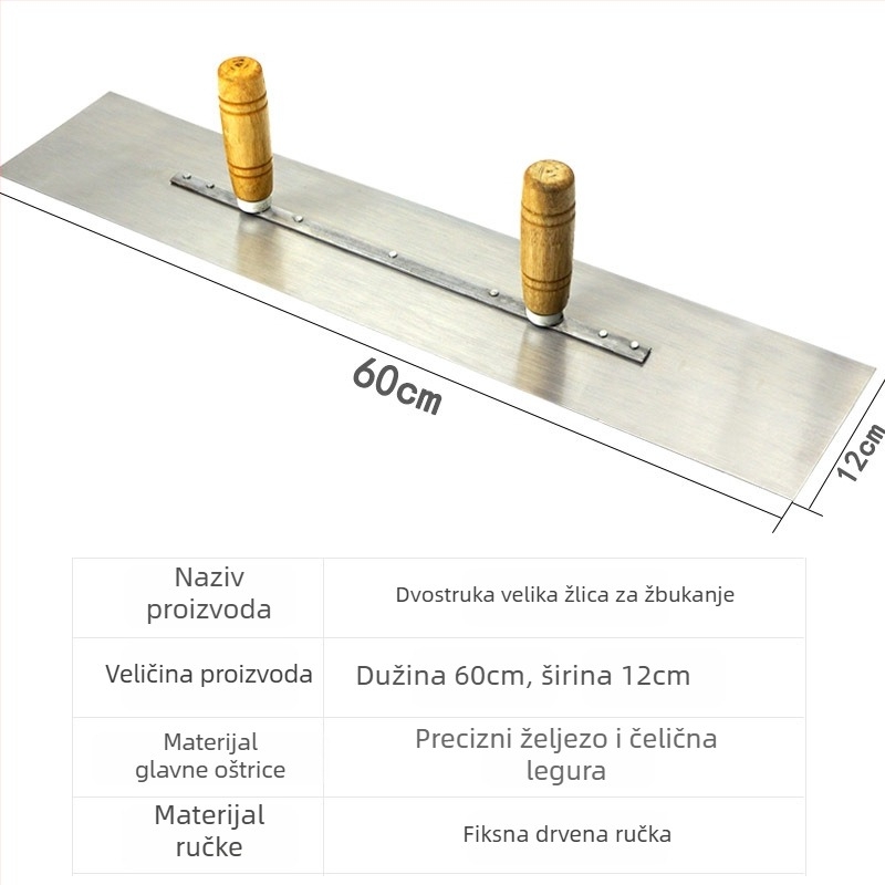 Dvostruki držač plosnatog glett špatule za gletanje, debljina noža 0,5 mm, serija plosnatih noževa