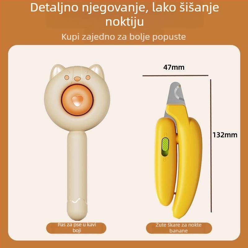 Aiwo Četka za njegu mačaka i psa za uklanjanje otpadne dlake