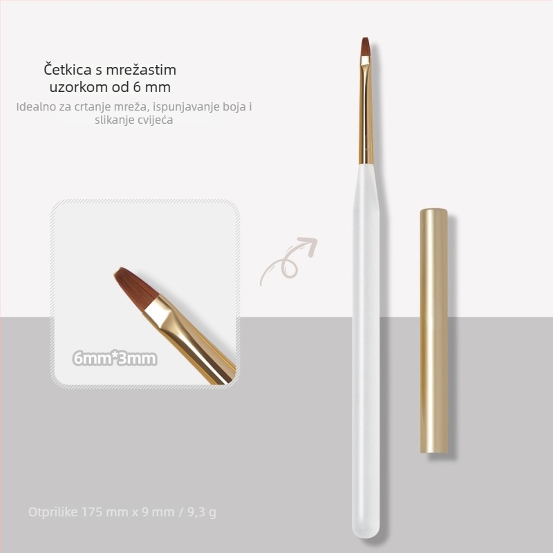 Pero za umjetnost noktiju i četkica s akrilnom drškom, 1 set, porijeklo Zhejiang