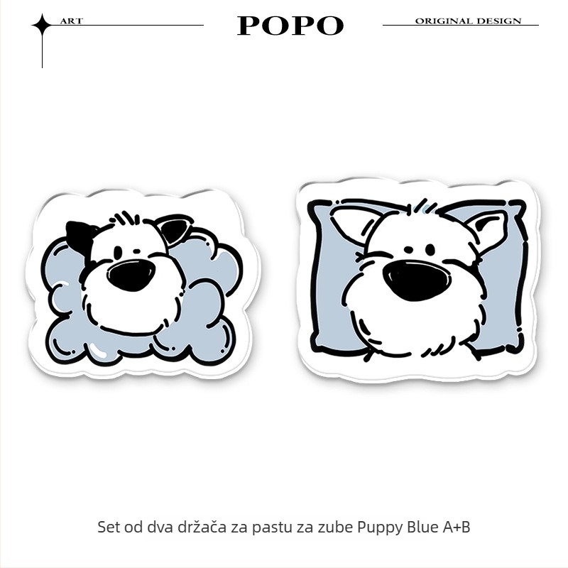 Metalni držač četkica za zube, zidni uz UV sterilizaciju i klips za pastu