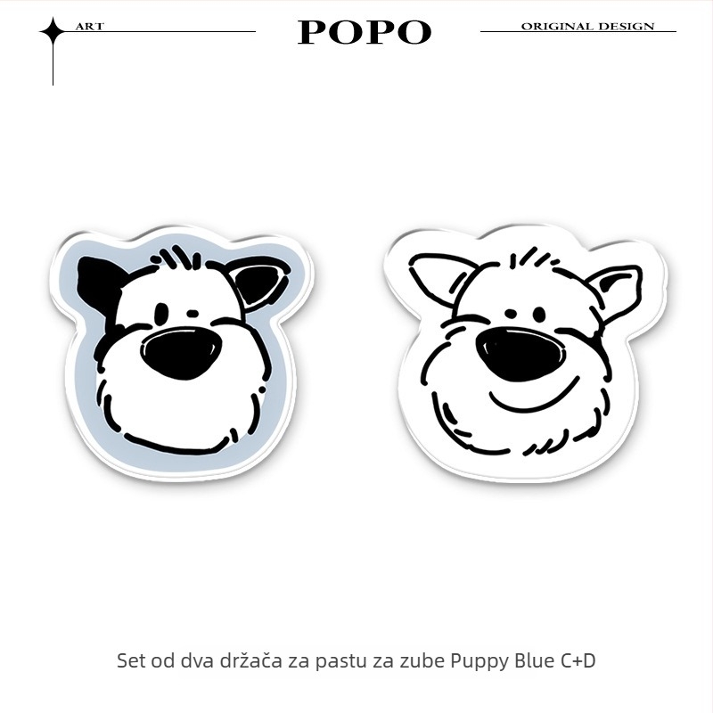 Metalni držač četkica za zube, zidni uz UV sterilizaciju i klips za pastu