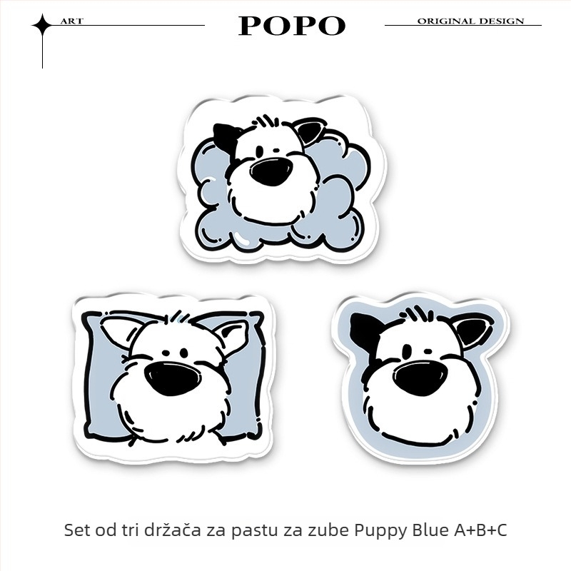 Metalni držač četkica za zube, zidni uz UV sterilizaciju i klips za pastu