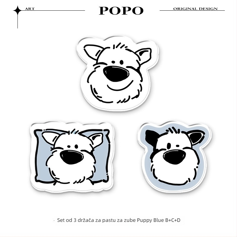 Metalni držač četkica za zube, zidni uz UV sterilizaciju i klips za pastu