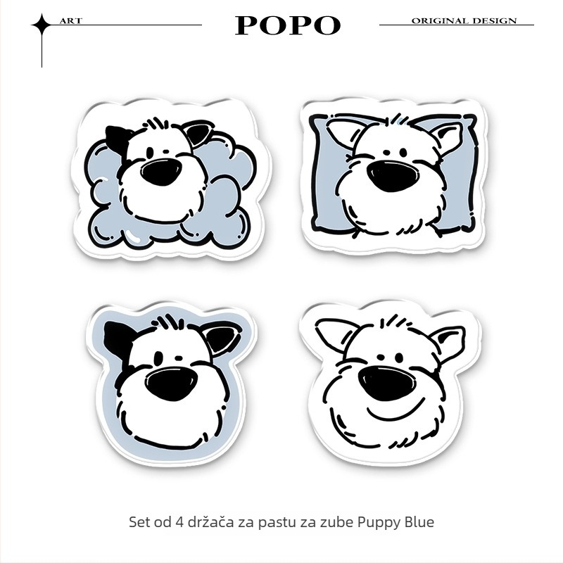 Metalni držač četkica za zube, zidni uz UV sterilizaciju i klips za pastu