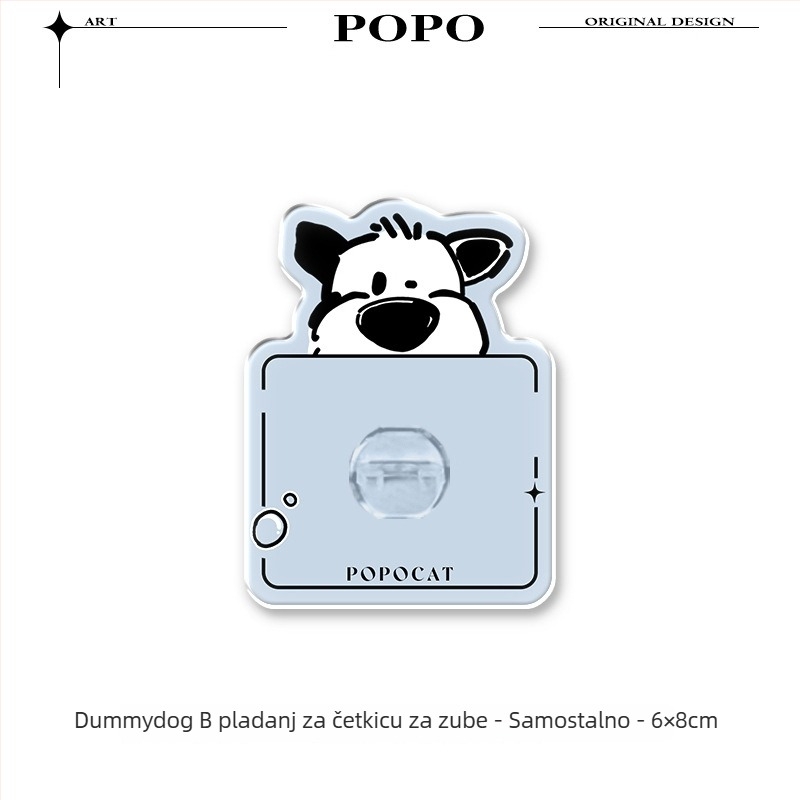 Metalni držač četkica za zube, zidni uz UV sterilizaciju i klips za pastu