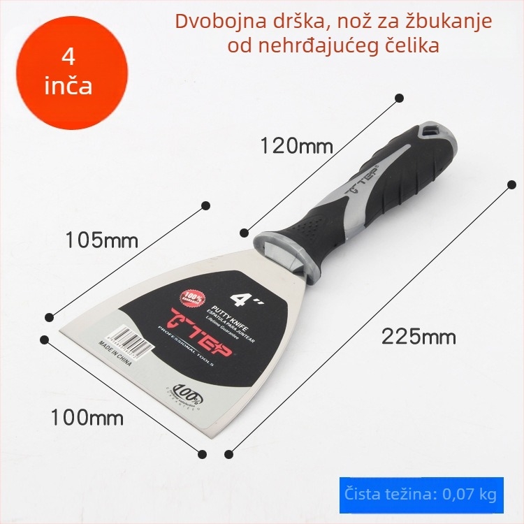 DTBD plastična špahtla za malter – škrapa za zid