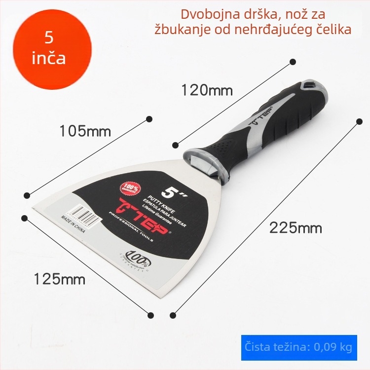 DTBD plastična špahtla za malter – škrapa za zid