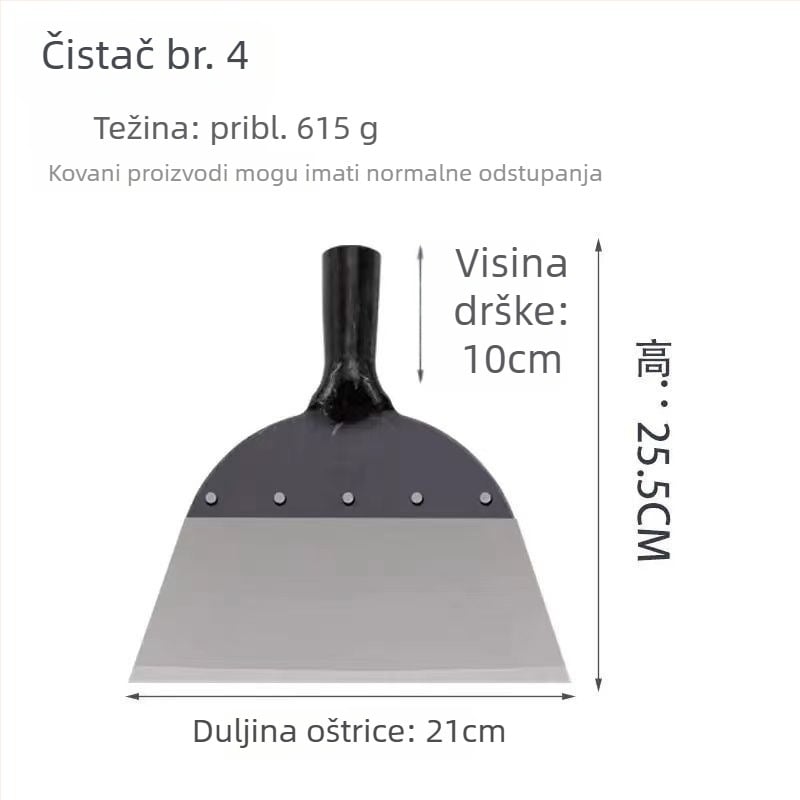 Višenamjenski alat za zidne radove s špahtlom od nehrđajućeg čelika, produžena drvena drška