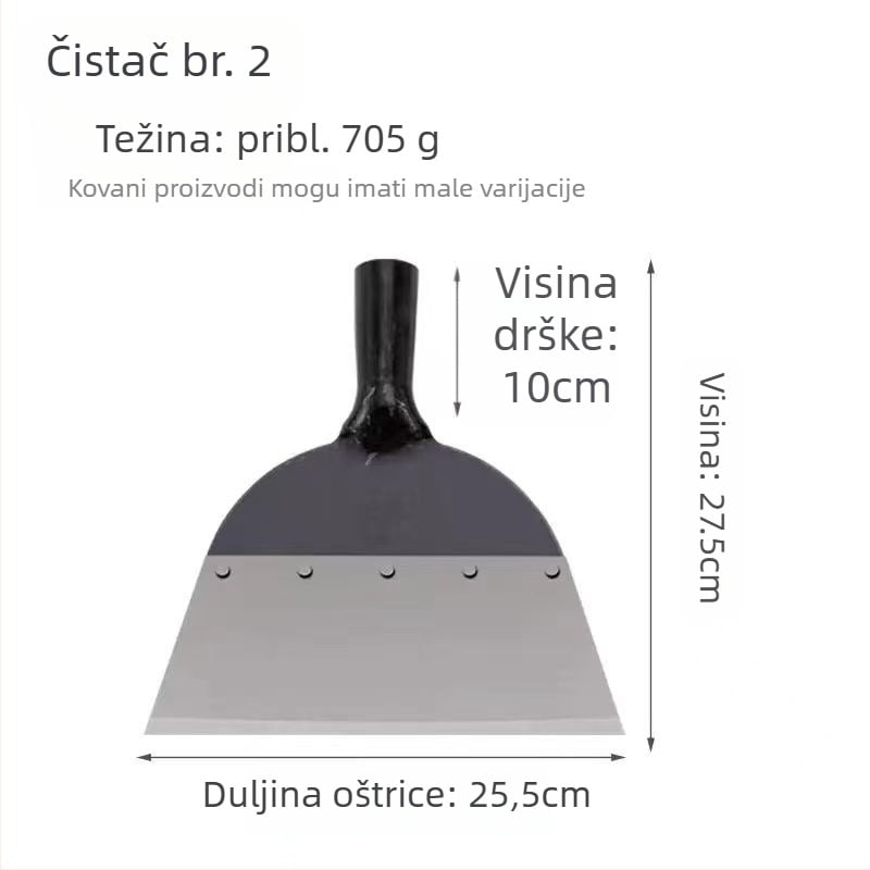 Višenamjenski alat za zidne radove s špahtlom od nehrđajućeg čelika, produžena drvena drška