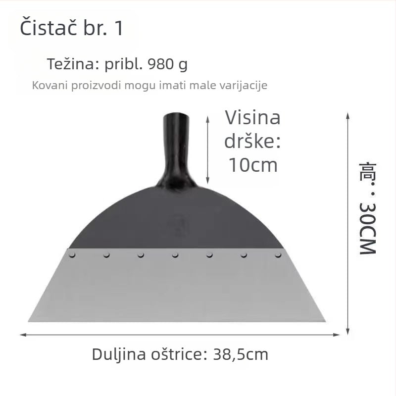 Višenamjenski alat za zidne radove s špahtlom od nehrđajućeg čelika, produžena drvena drška