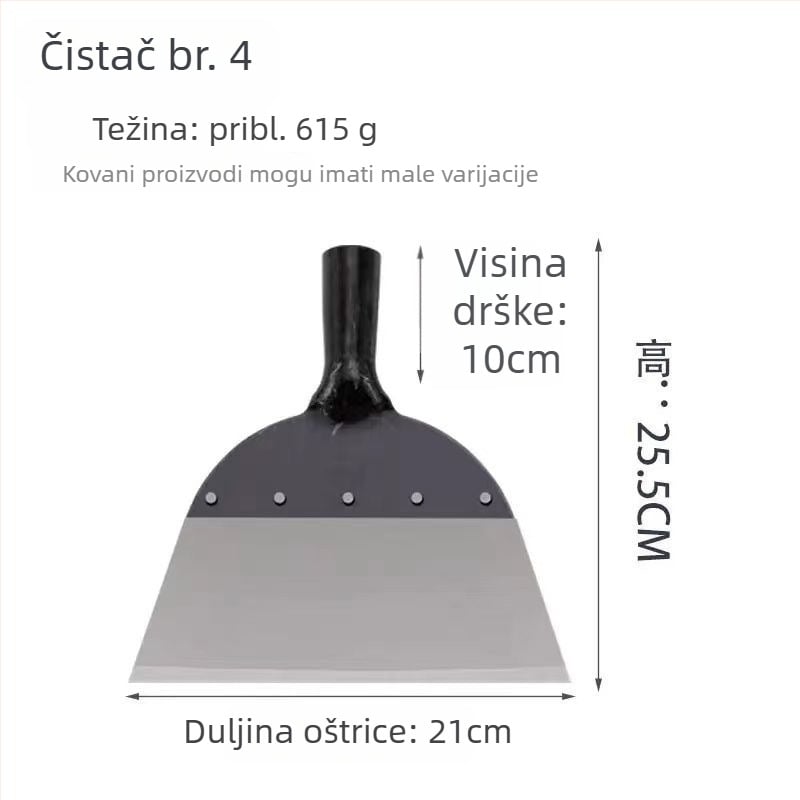 Višenamjenski alat za zidne radove s špahtlom od nehrđajućeg čelika, produžena drvena drška