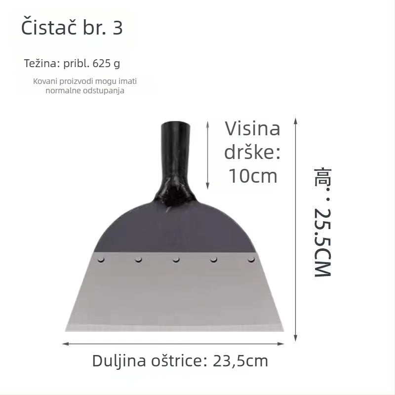 Višenamjenski alat za zidne radove s špahtlom od nehrđajućeg čelika, produžena drvena drška