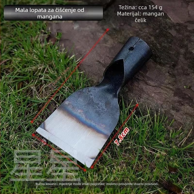 Višenamjenski alat za zidne radove s špahtlom od nehrđajućeg čelika, produžena drvena drška