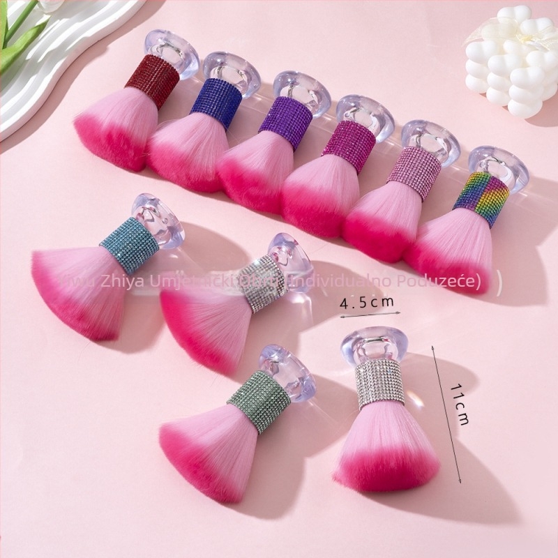 Četkica za šminku (korektor, puder i highlighter) s akrilnom drškom, u torbi, 1-dio set.