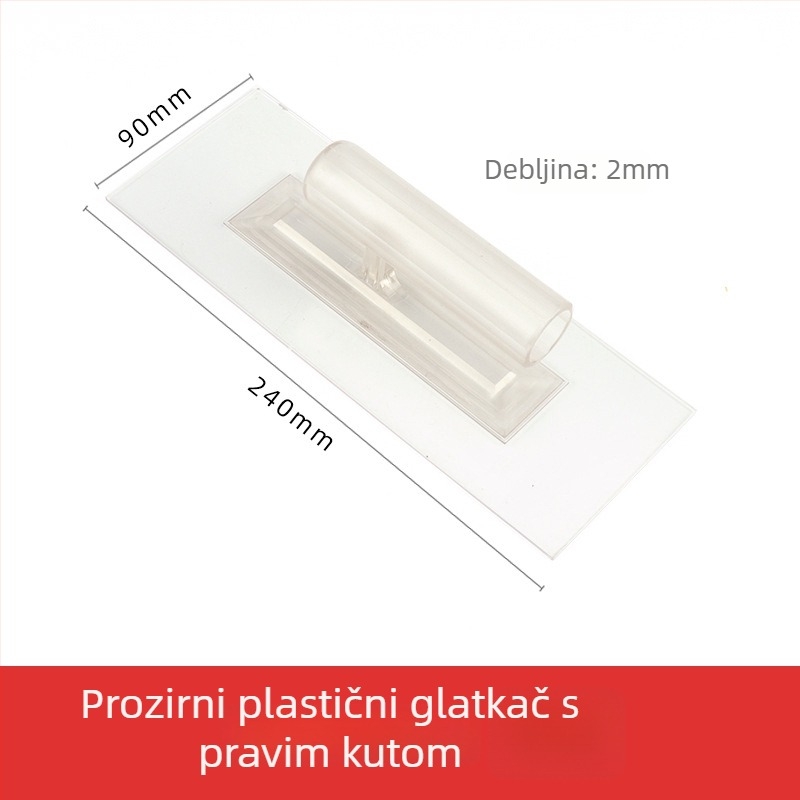 Jiuling Prozirna Plastična Špatula za Diatomsku Malteru i Završnu Obradu Zidova