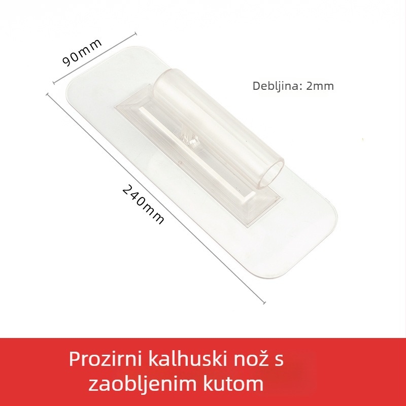 Jiuling Prozirna Plastična Špatula za Diatomsku Malteru i Završnu Obradu Zidova