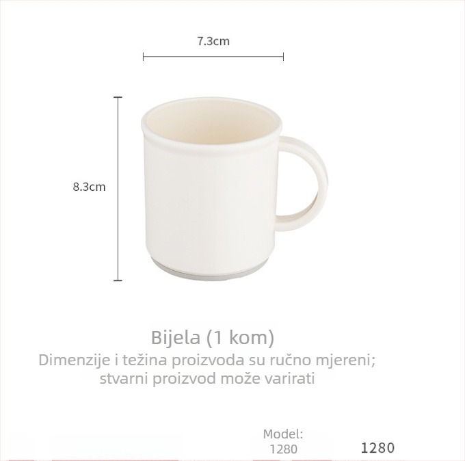 Višenamjenski držač za četkice za zube s čašom za ispiranje i zaštitnim poklopcem za zube — montaža bez bušenja, mogućnost otiska loga