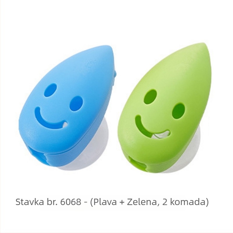 Višenamjenski držač za četkice za zube s čašom za ispiranje i zaštitnim poklopcem za zube — montaža bez bušenja, mogućnost otiska loga