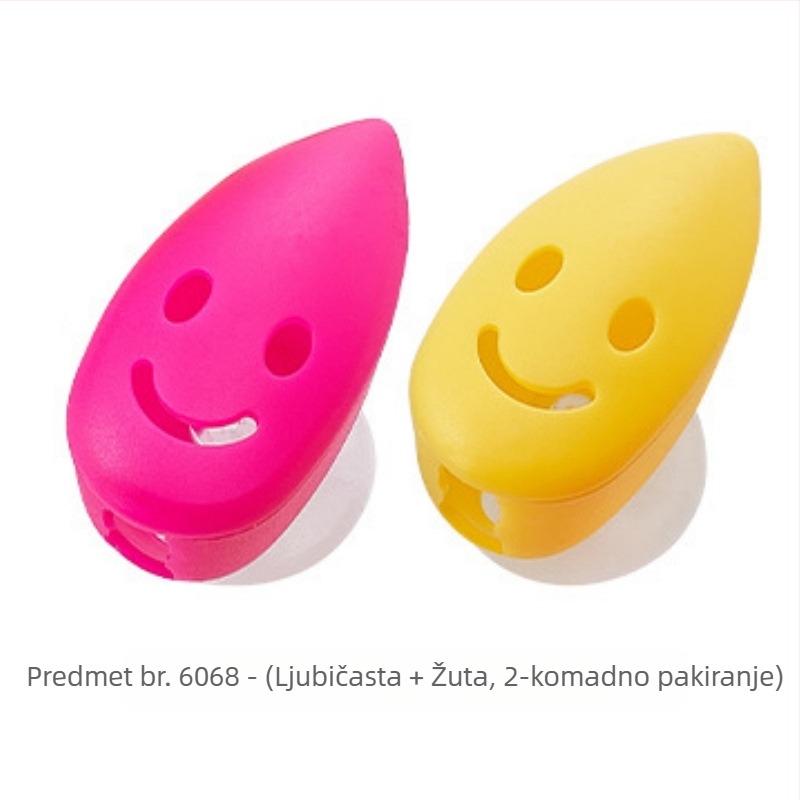 Višenamjenski držač za četkice za zube s čašom za ispiranje i zaštitnim poklopcem za zube — montaža bez bušenja, mogućnost otiska loga