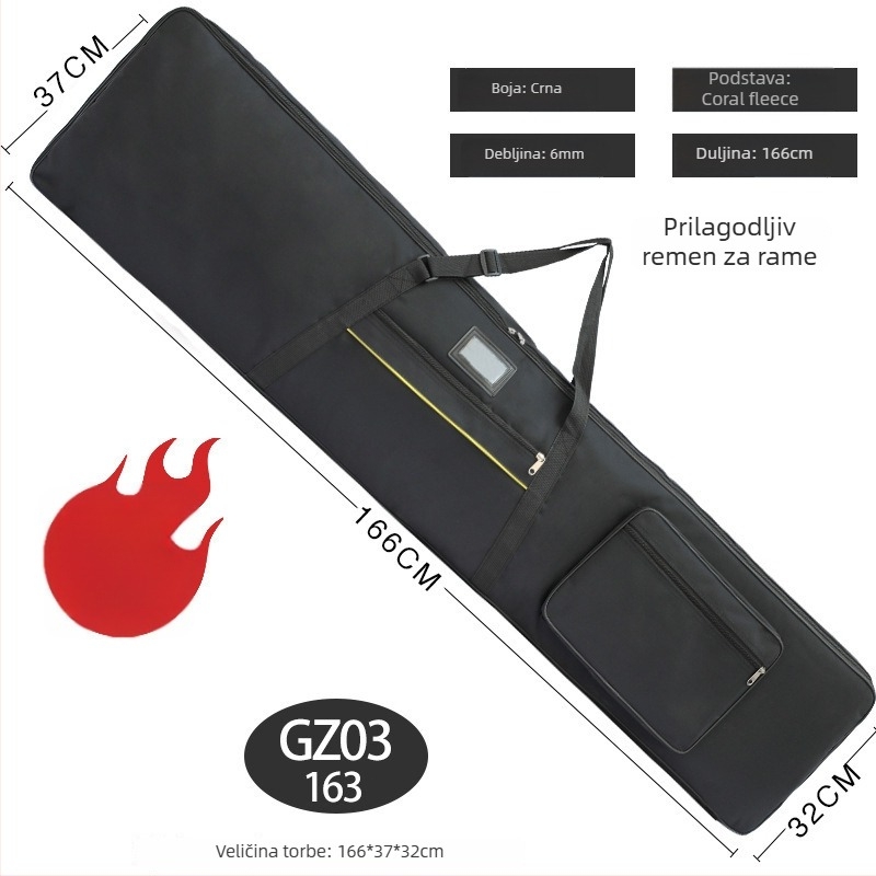 Zaštitna futrola za Guzheng – PU obloga, zakrivljeni kaiš za rame, branda Unique, izlazak ljeta 2024, pogodna za izvankampus treninge.