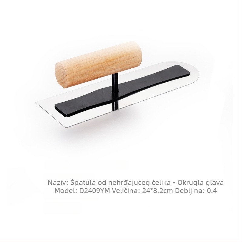 Shuaining nehrđajući čelik lopatica za diatomski mort – ravna oštrica za mikrocement