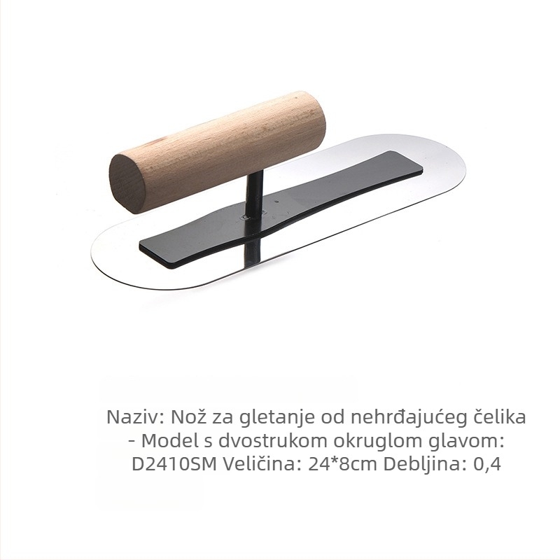 Shuaining nehrđajući čelik lopatica za diatomski mort – ravna oštrica za mikrocement