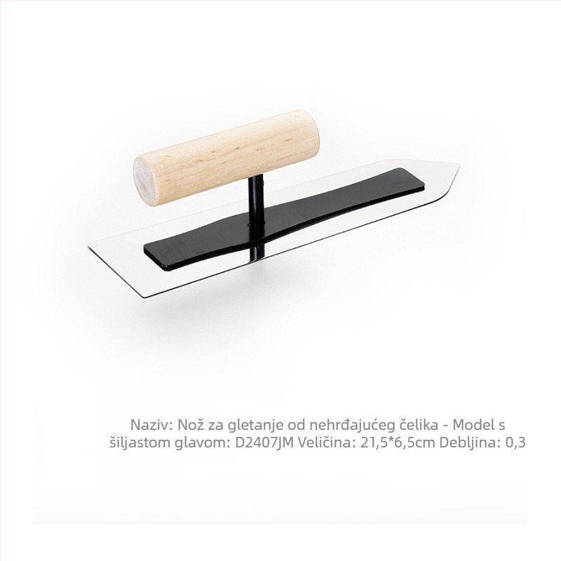 Shuaining nehrđajući čelik lopatica za diatomski mort – ravna oštrica za mikrocement