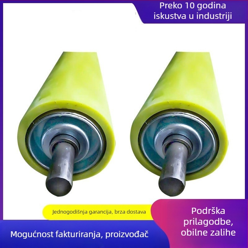 Power roller s gumovim premazom — promjer valjka 57 mm, promjer osovine 20 mm, duljina cijevi 200 mm, materijal cijevi: ugljična čelika, površinska obrada: gumeni premaz