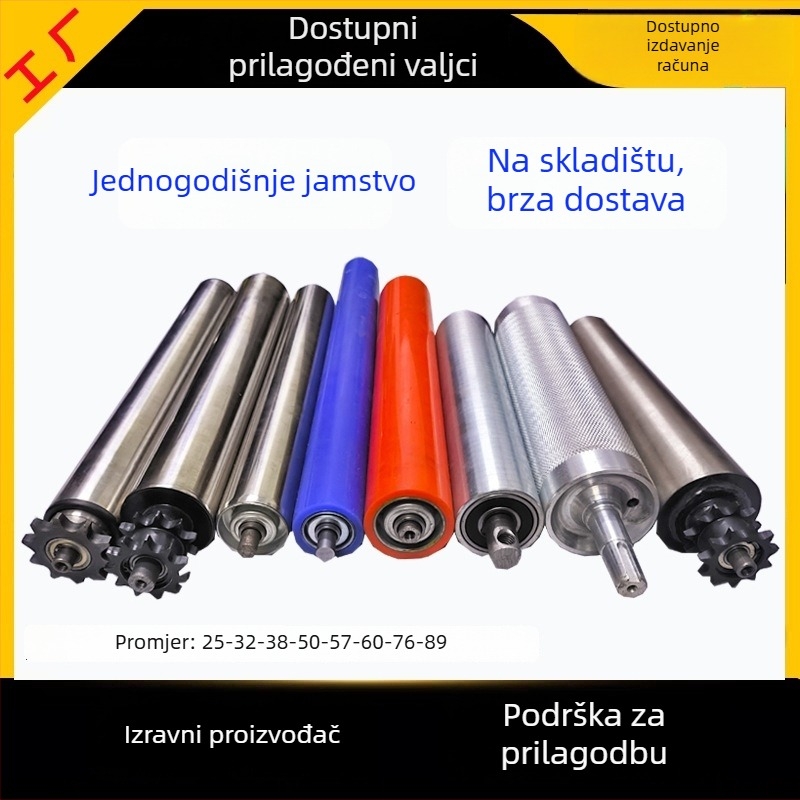 Gurley rola bez napajanja s valjkom od nehrđajućeg čelika ili čelika s udjelom ugljika — primjene: prijevoz, tisak, automatizacija, prehrambena industrija, strojarstvo, nova energija
