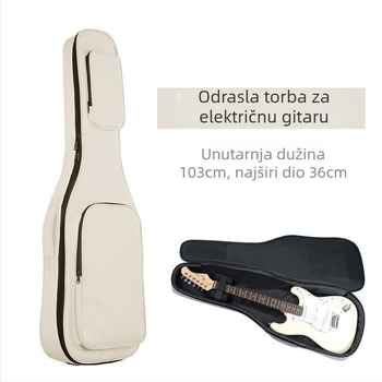 Torba za električnu gitaru i bas gitaru, debeli i podstavljeni dizajn, vanjski Oxford materijal, unutarnja podstava od pamuka, ruksak s zakrivljenim naramenicama