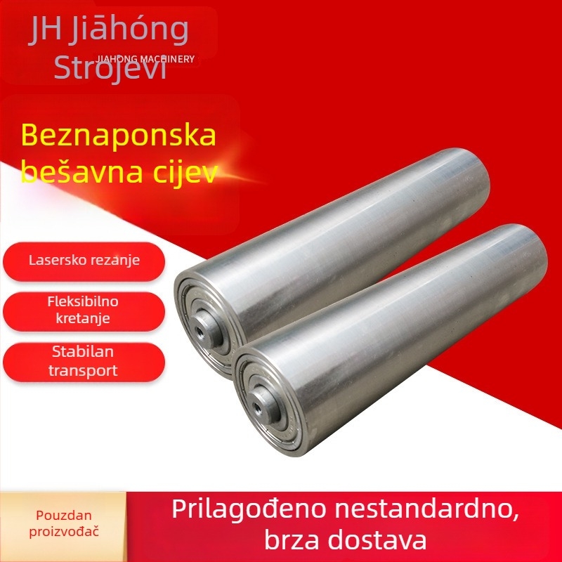 Bez motorni valjci za transporter, valjci od glatkih cijevi, galvanizirani, različitih dimenzija