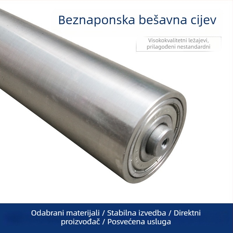 Bez motorni valjci za transporter, valjci od glatkih cijevi, galvanizirani, različitih dimenzija