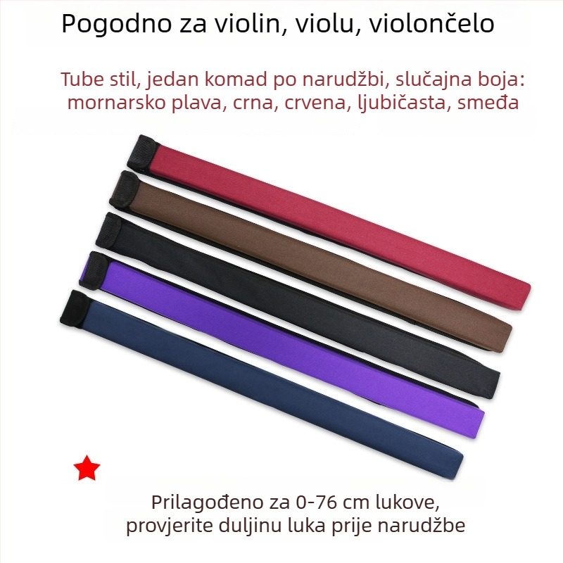 Violet torba za glazbene instrumente s pretincem za lukove za violinu, violončelo i kontrabas