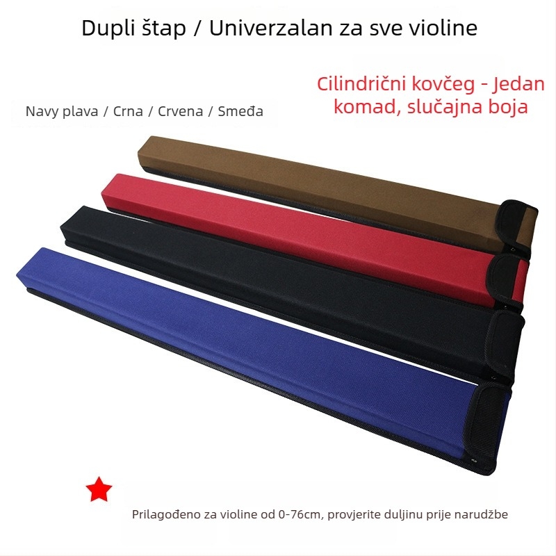 Violet torba za glazbene instrumente s pretincem za lukove za violinu, violončelo i kontrabas