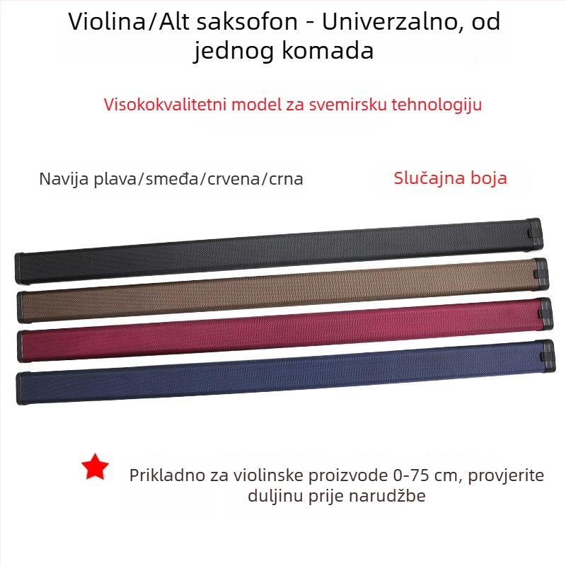 Violet torba za glazbene instrumente s pretincem za lukove za violinu, violončelo i kontrabas