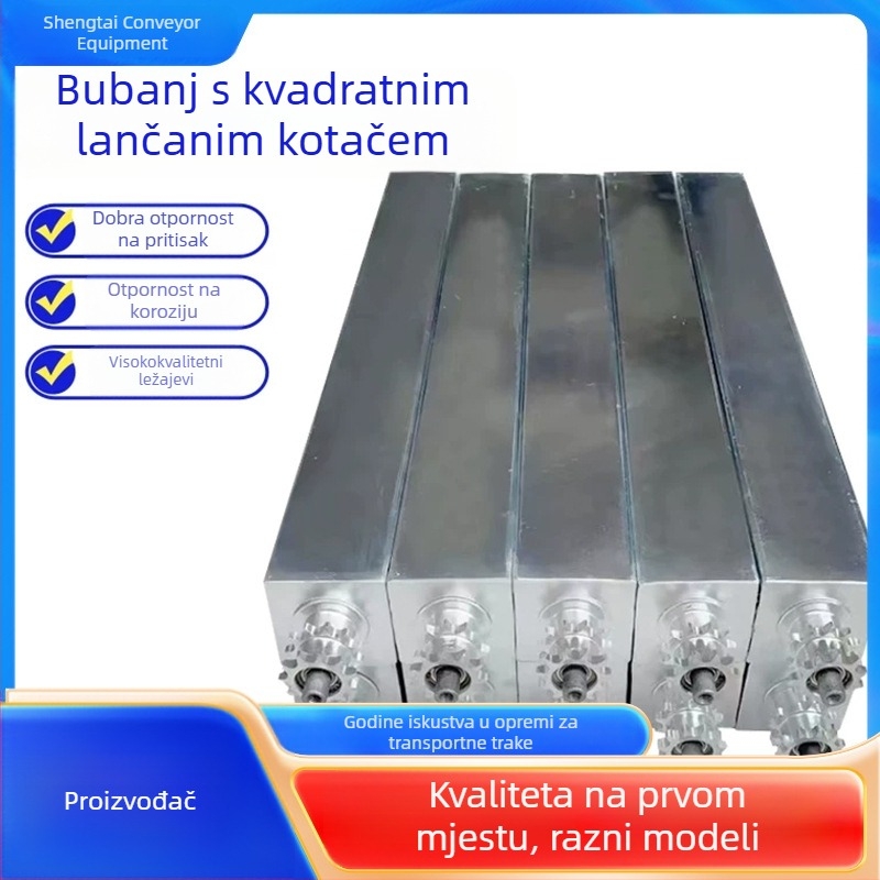 Kvadratni valjak za liniju montaže, od karbonske čelika ili nehrđajućeg čelika