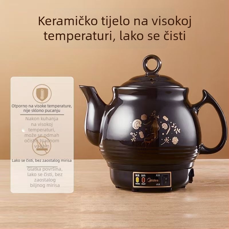 Midea električni lonac za dekokt kineske medicine, automatski, model MD-DG30E103, kapacitet 2-3 L, keramički unutarnji lonac